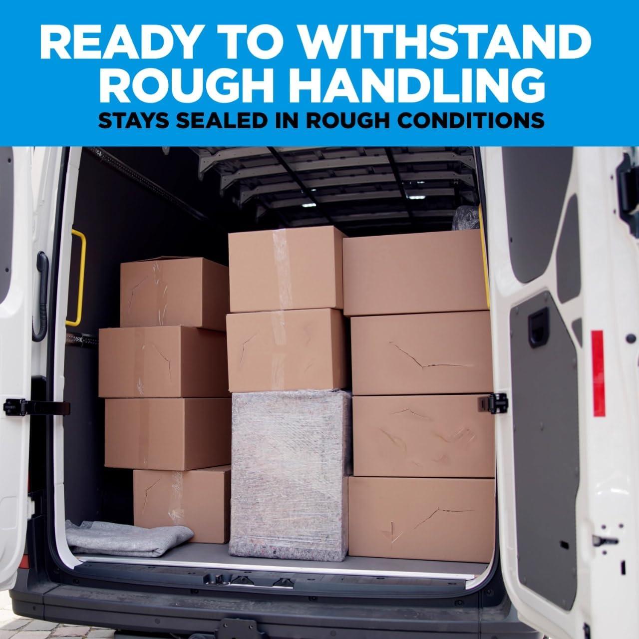 imageScotch Heavy Duty Packaging Tape 188quot x 546 yd Designed for Packing Shipping and Mailing Strong Seal on All Box Types 3quot Core Clear 18 Rolls 385018CPTape