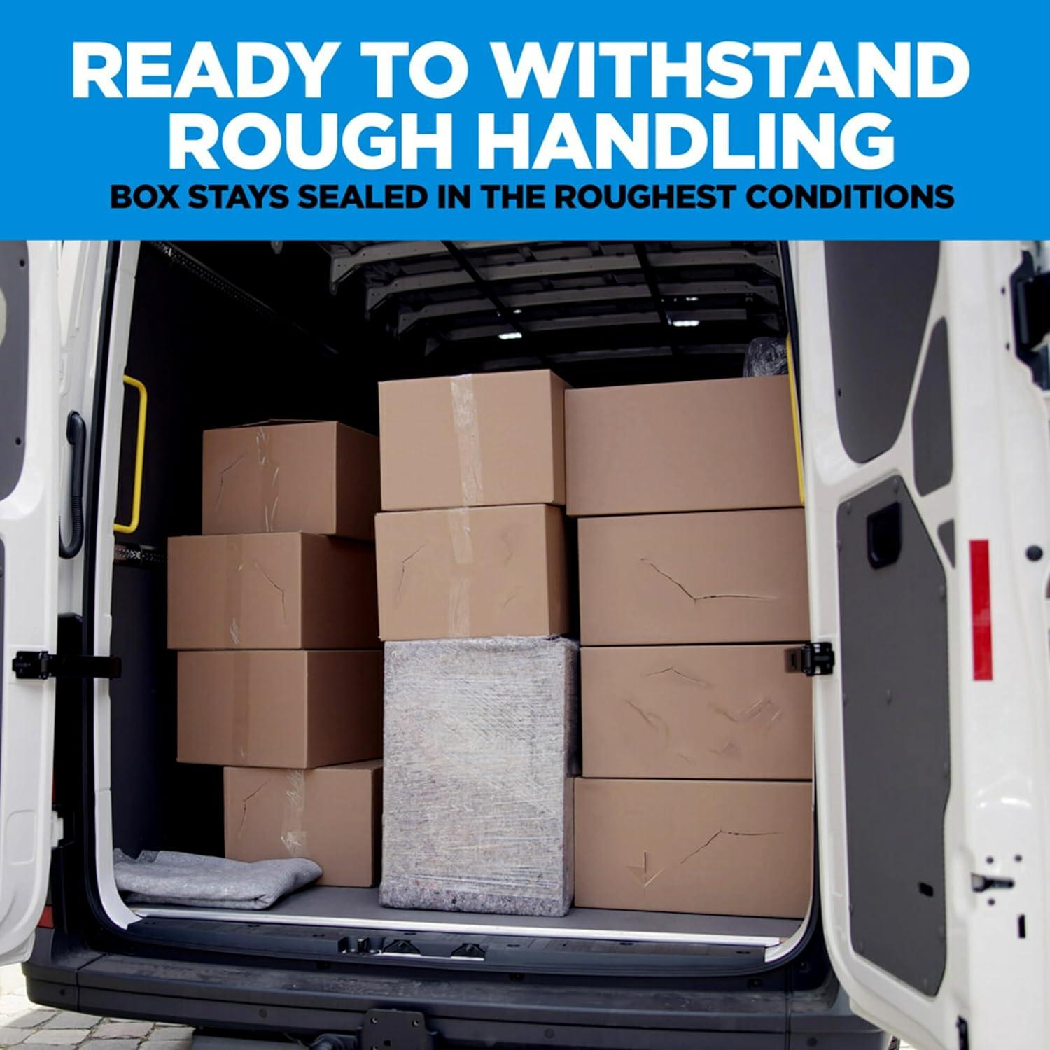 imageScotch Heavy Duty Packaging Tape 188quot x 656 yd Designed for Packing Shipping and Mailing Strong Seal on All Box Types 3quot Core Clear 1 Roll 3850602Pack