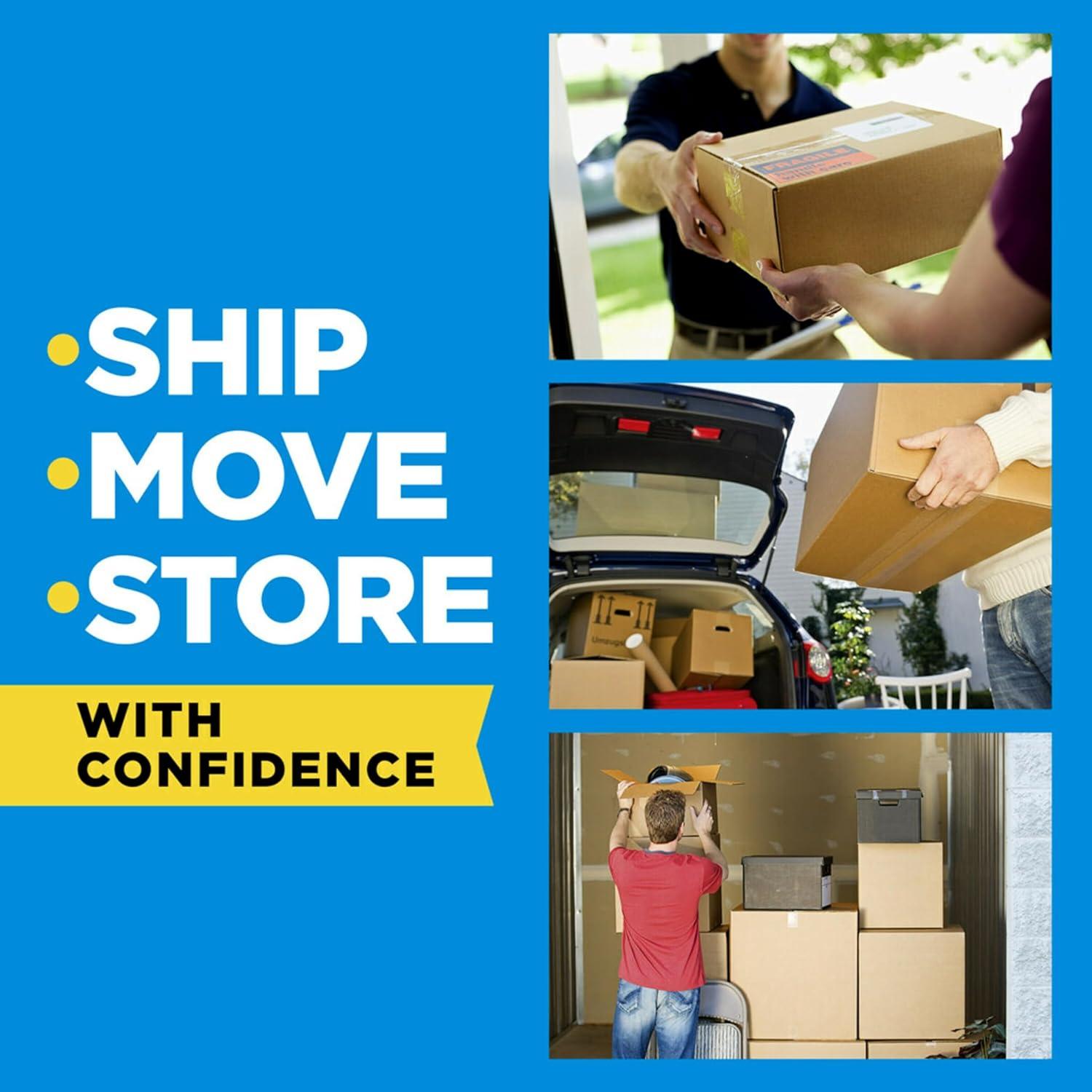 imageScotch Heavy Duty Packaging Tape 188quot x 656 yd Designed for Packing Shipping and Mailing Strong Seal on All Box Types 3quot Core Clear 1 Roll 3850602Pack