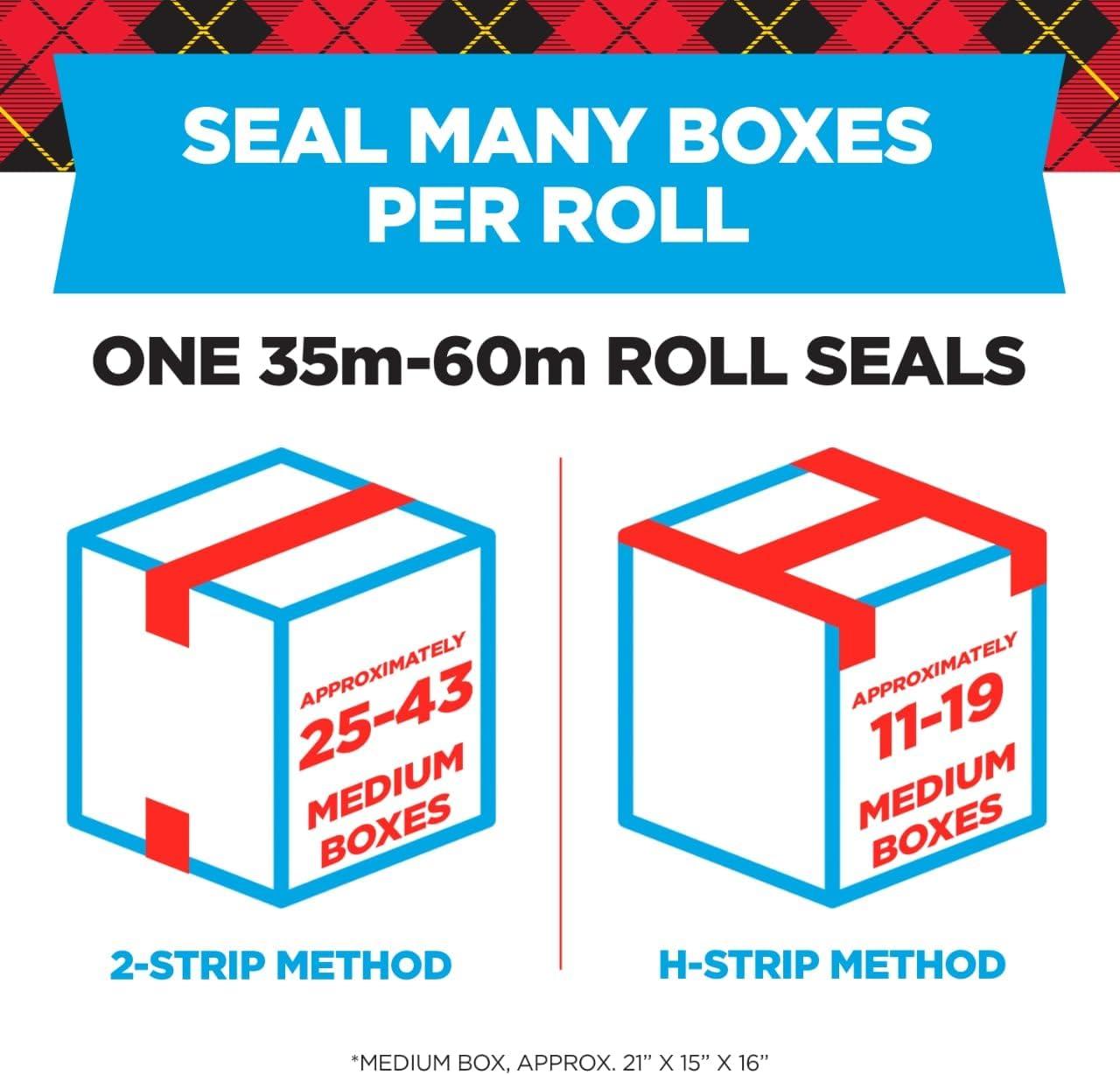 imageScotch Heavy Duty Shipping Packaging Tape 188 in x 546 yd Designed for Packing Shipping and Mailing Strong Seal on All Box Types 3Inch Core 2 Rolls