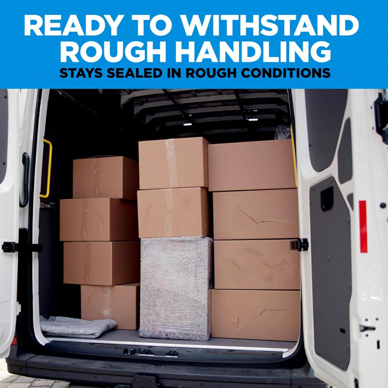 imageScotch Heavy Duty Shipping Packaging Tape 188quot x 277 yd Great for Packing Shipping ampamp Moving Clear 1 Dispensered Roll 142L