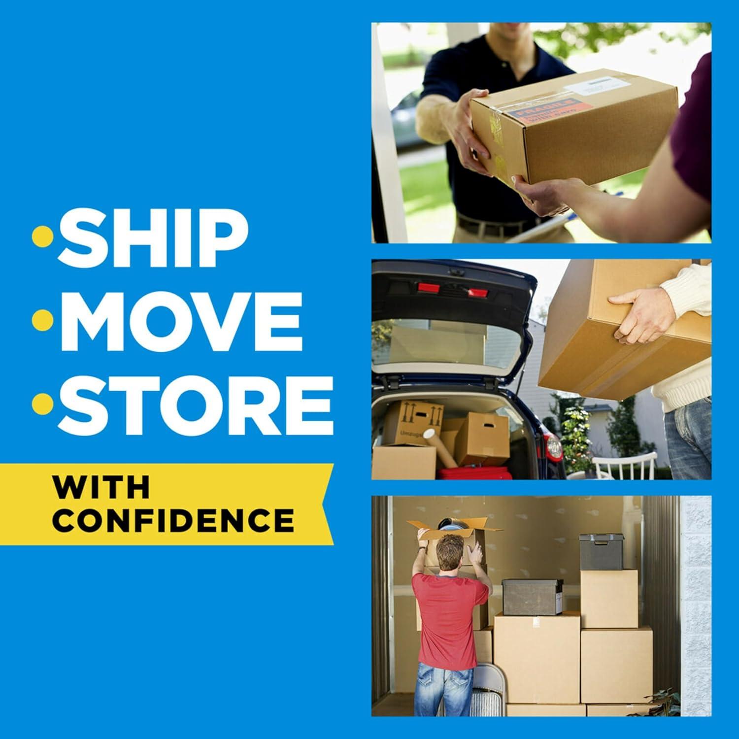 imageScotch Heavy Duty Shipping Packaging Tape 188quot x 277 yd Great for Packing Shipping ampamp Moving Clear 1 Dispensered Roll 142L