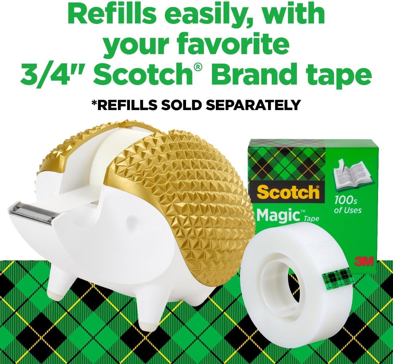 imageScotch Hedgehog Tape Dispenser Great for Gift Wrapping Includes 34 in x 350 in Tape Roll