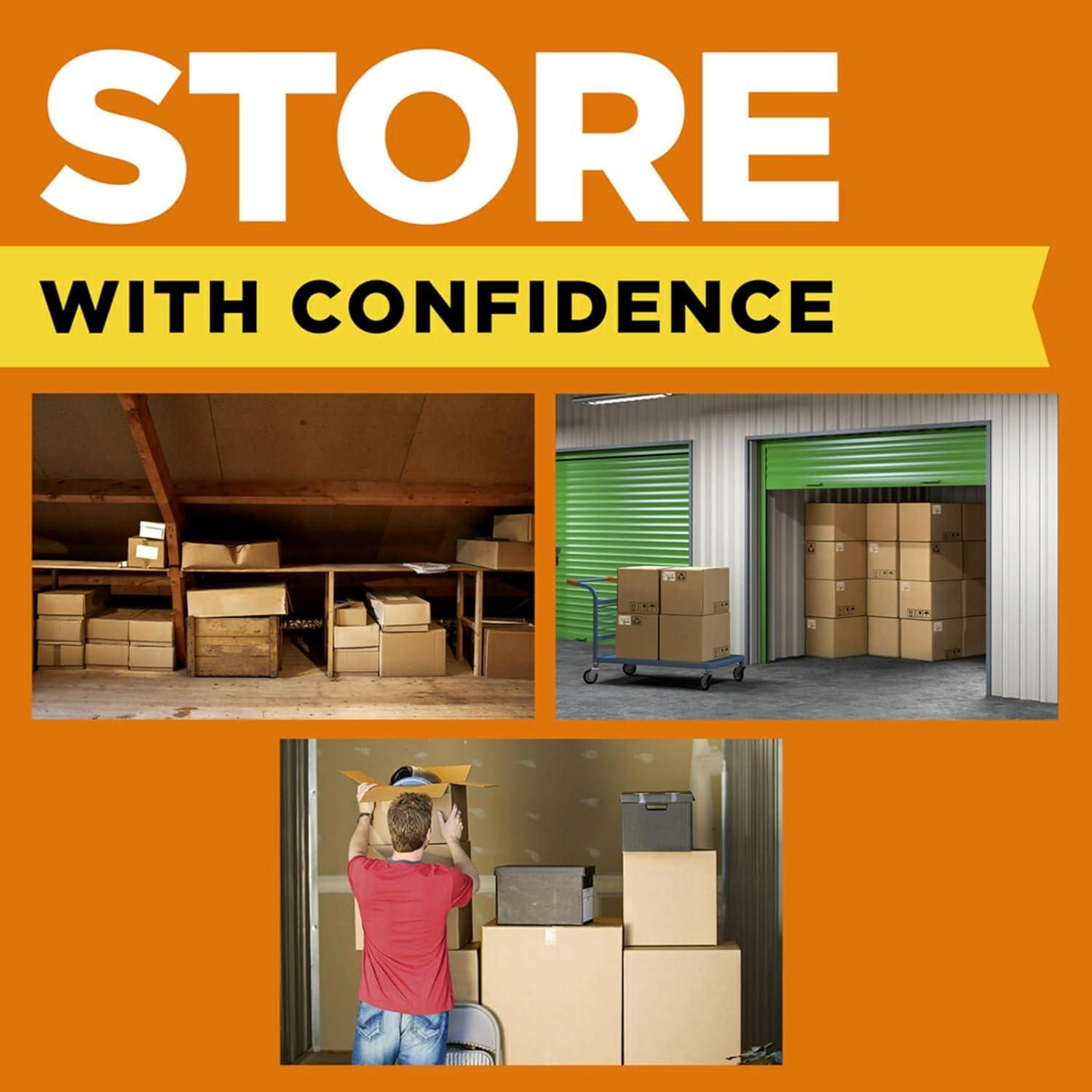 imageScotch Long Lasting Storage Packaging Tape 188 x 382 yd Designed for Storage and Packing Stays Sealed in Weather Extremes 3quot Core Clear 4 Dispensered Rolls 3650S4RD4 Rolls