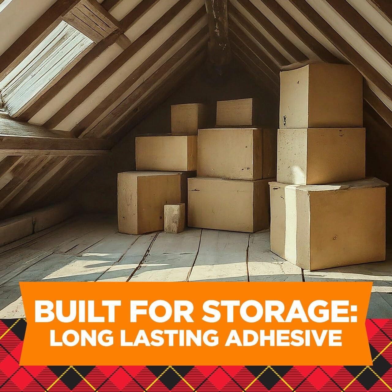 imageScotch Long Lasting Storage Packaging Tape 188 x 382 yd Designed for Storage and Packing Stays Sealed in Weather Extremes 3quot Core Clear 4 Dispensered Rolls 3650S4RD1 Roll