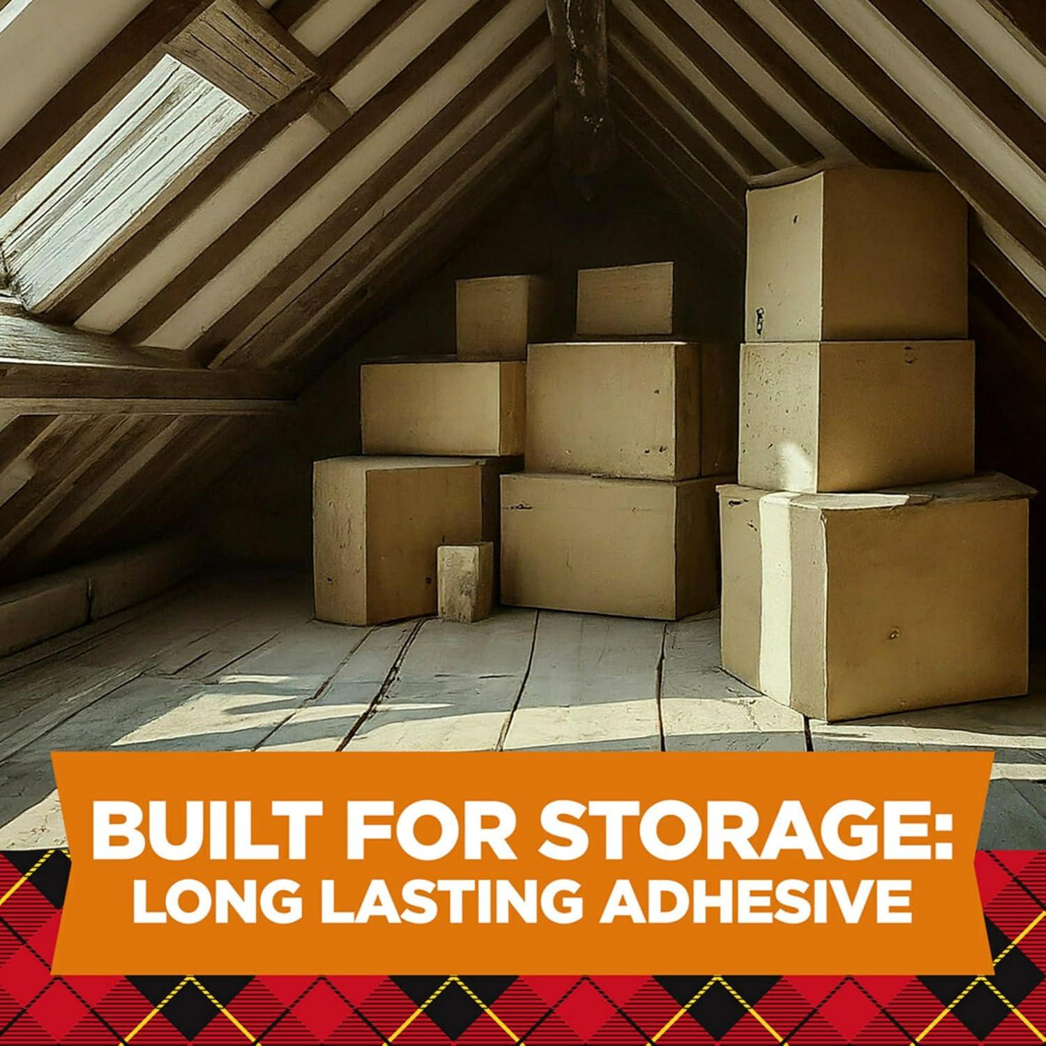 imageScotch Long Lasting Storage Packaging Tape 188 x 382 yd Designed for Storage and Packing Stays Sealed in Weather Extremes 3quot Core Clear 4 Dispensered Rolls 3650S4RD4 Rolls