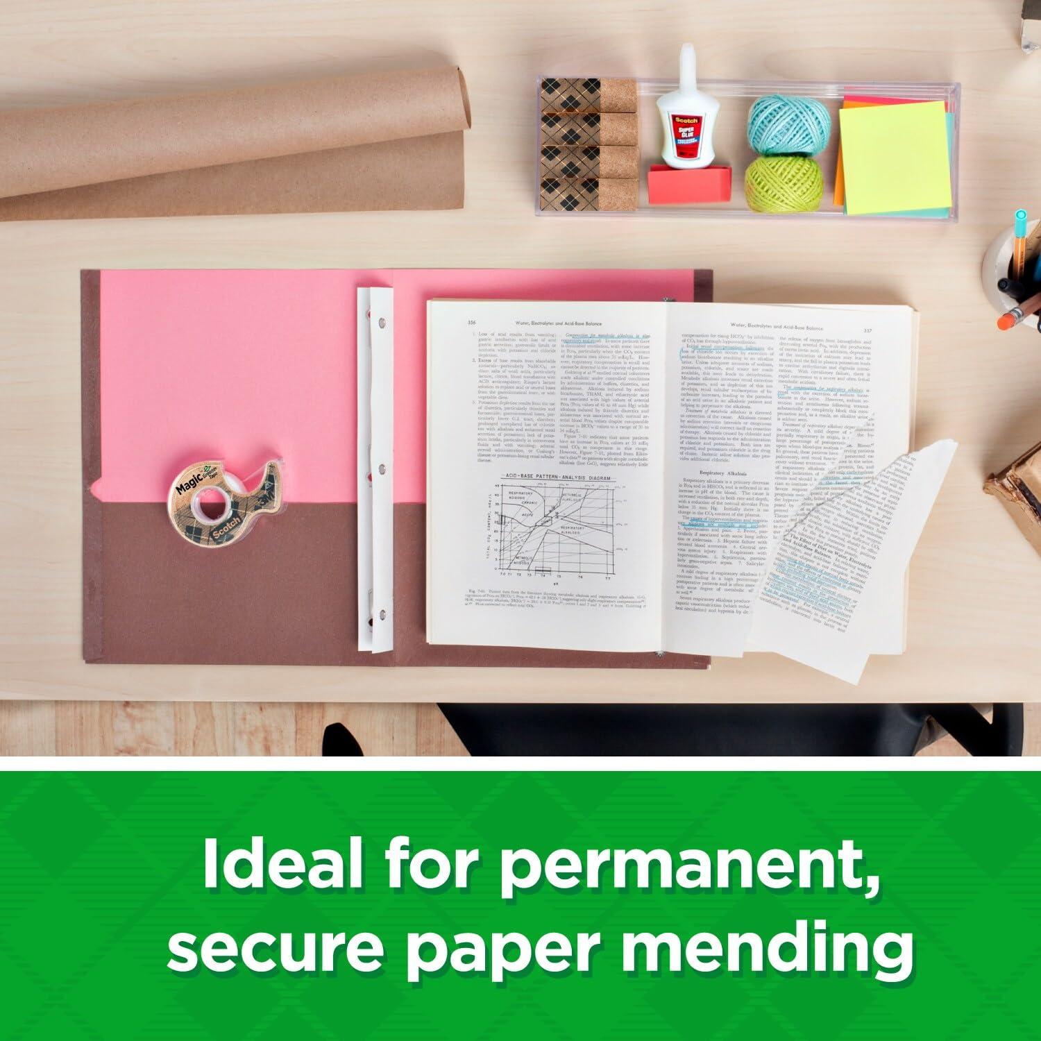 imageScotch Magic Greener Tape 3 Rolls Numerous Applications Invisible Engineered for Repairing 34 x 900 Inches Boxed6 Rolls