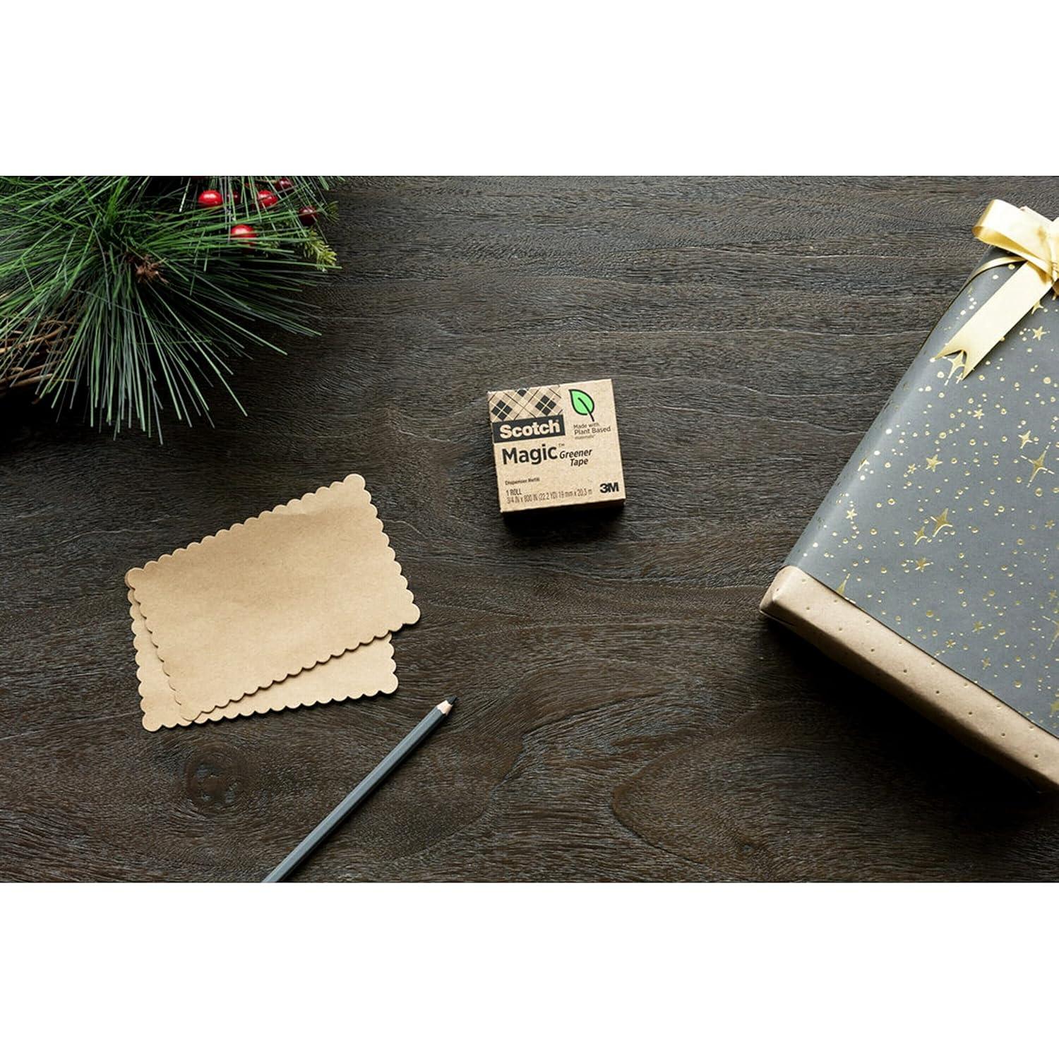 imageScotch Magic Greener Tape 3 Rolls Numerous Applications Invisible Engineered for Repairing 34 x 900 Inches Boxed6 Rolls