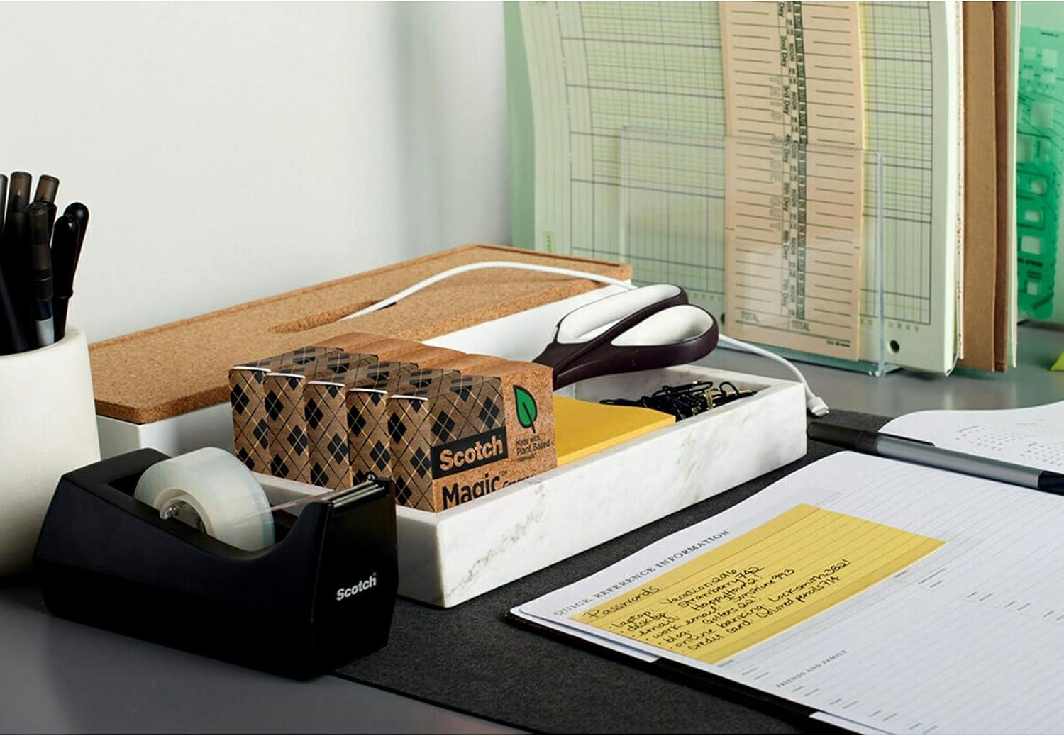 imageScotch Magic Greener Tape with Dispenser 34 in x 900 Inches 6 Boxes of Tape and 1 Desktop DispenserTape 34W x 900L