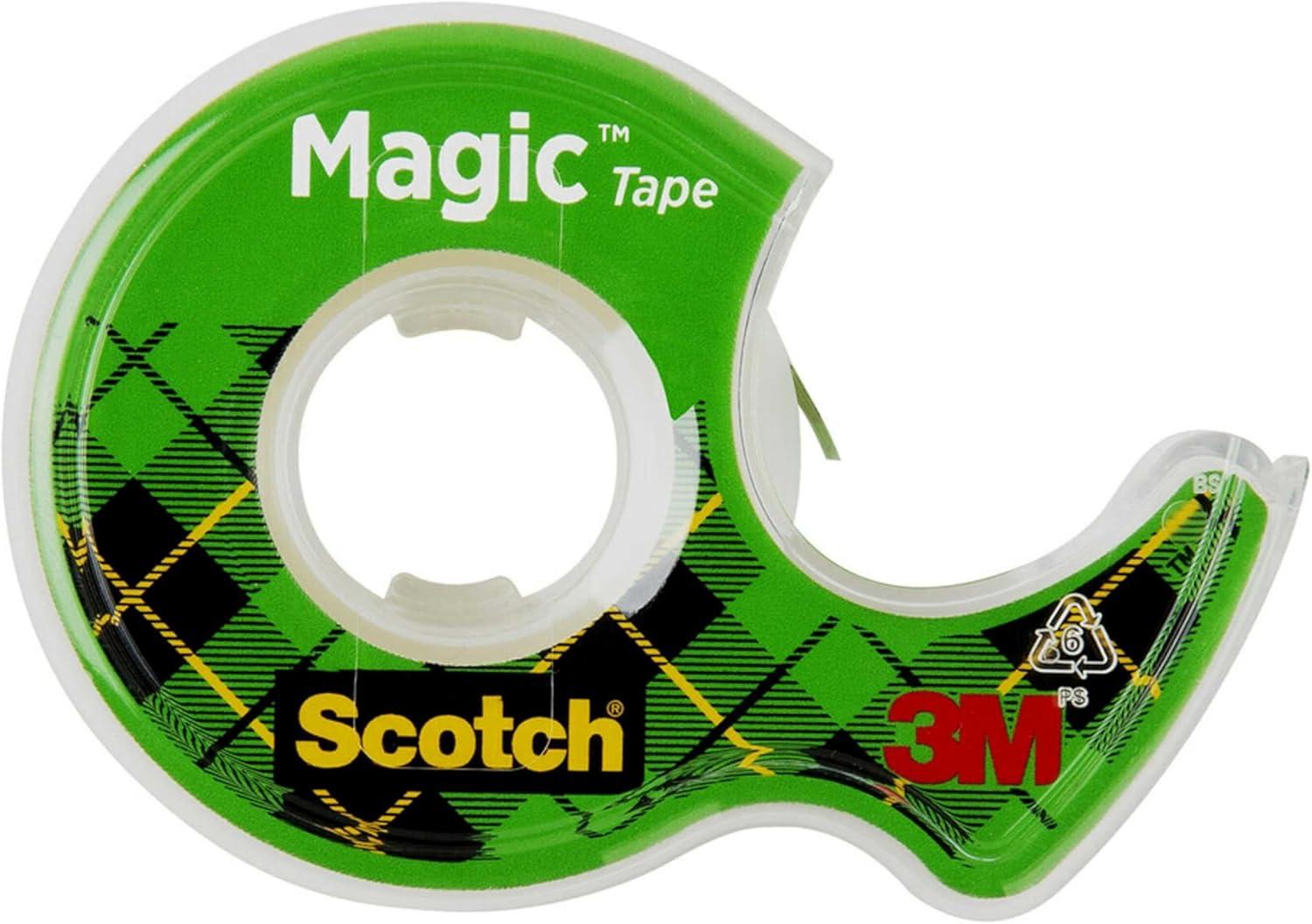 imageScotch Magic Tape 3 Dispensered Rolls Numerous Applications Invisible Clear Tape Engineered for Repairing 34 x 300 Inches