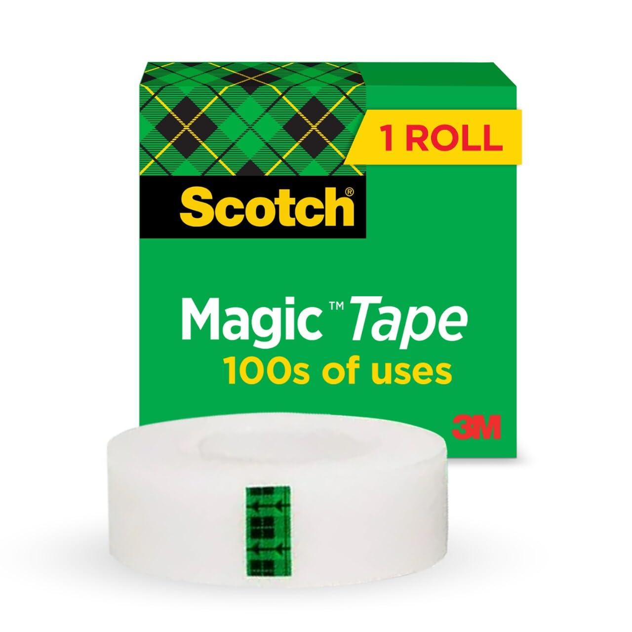 imageScotch Magic Tape 3 Rolls Numerous Applications Invisible Engineered for Repairing 34 x 1000 Inches Boxed1 Roll