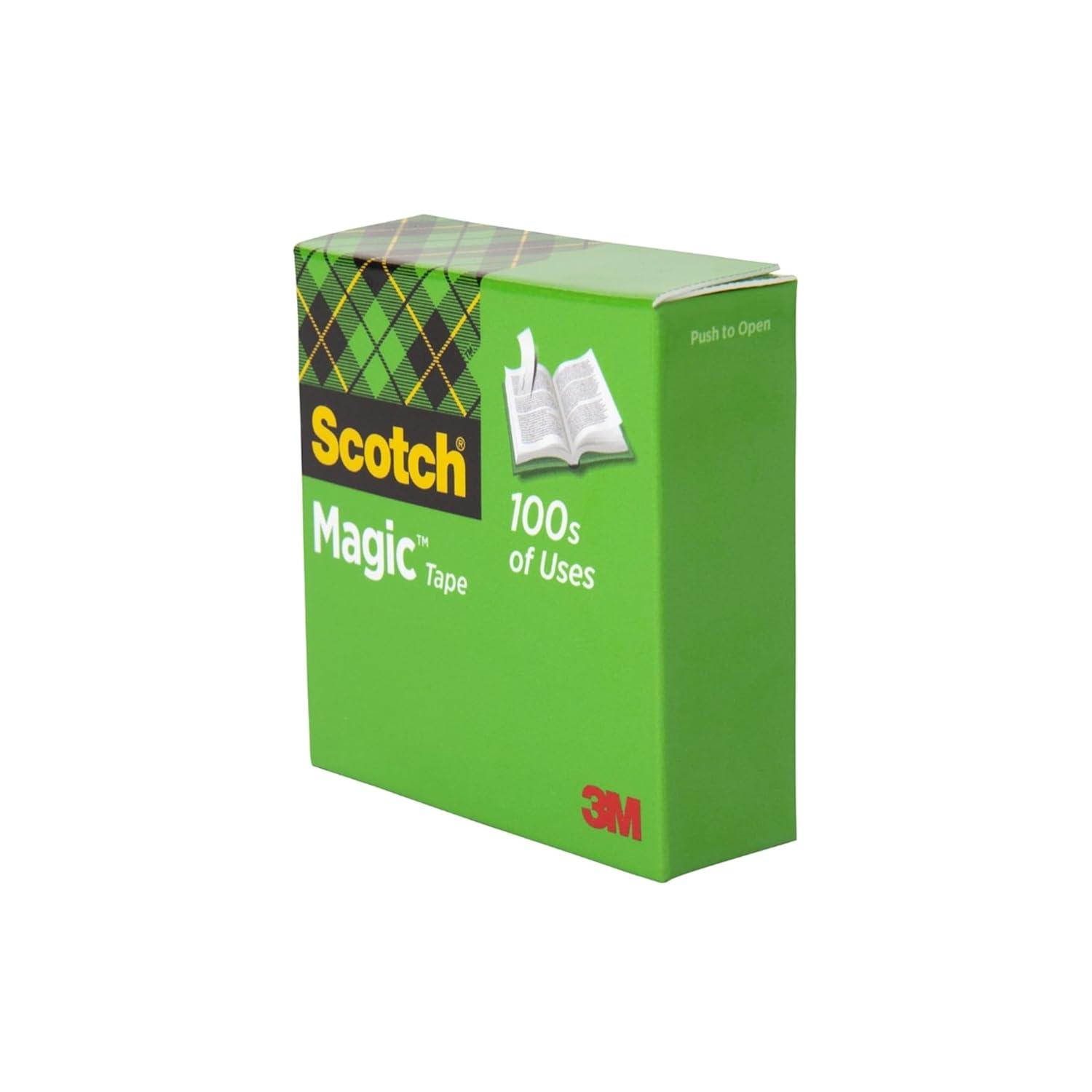 imageScotch Magic Tape 6 Rolls with Tape Dispenser Numerous Applications Invisible Engineered for Repairing 34 x 1000 Inches6 Rolls
