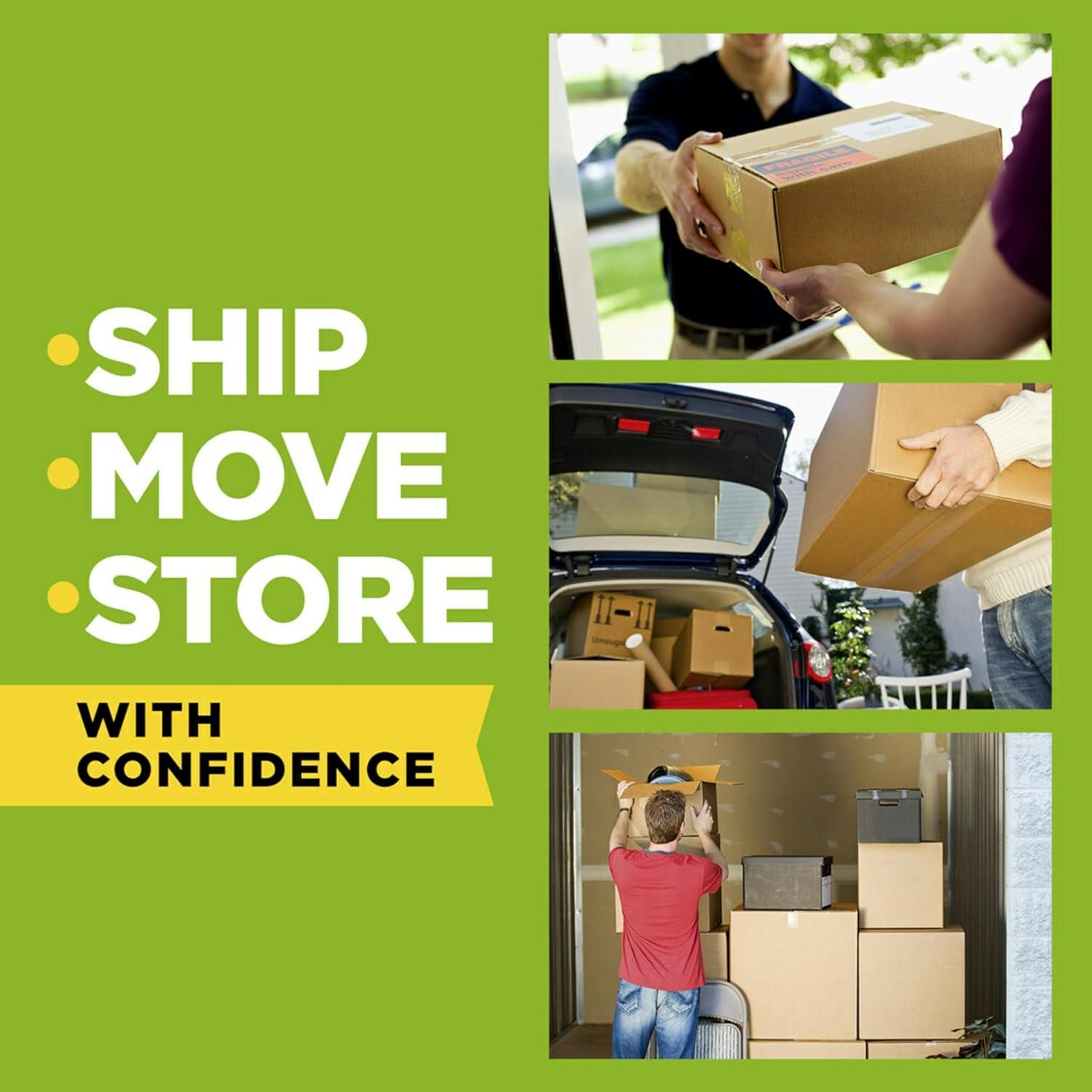 imageScotch Sure Start Packing Tape Clear Quiet Unwind and Easy Start Moving Supplies 188 in x 222 yd 6 Tape Rolls with Dispensers