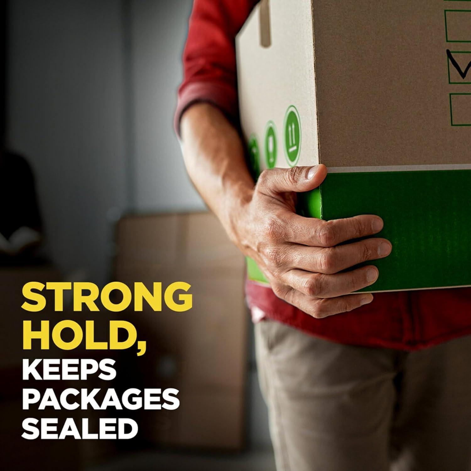 imageScotch Sure Start Packing Tape Clear Quiet Unwind and Easy Start Moving Supplies 188 in x 222 yd 6 Tape Rolls with Dispensers