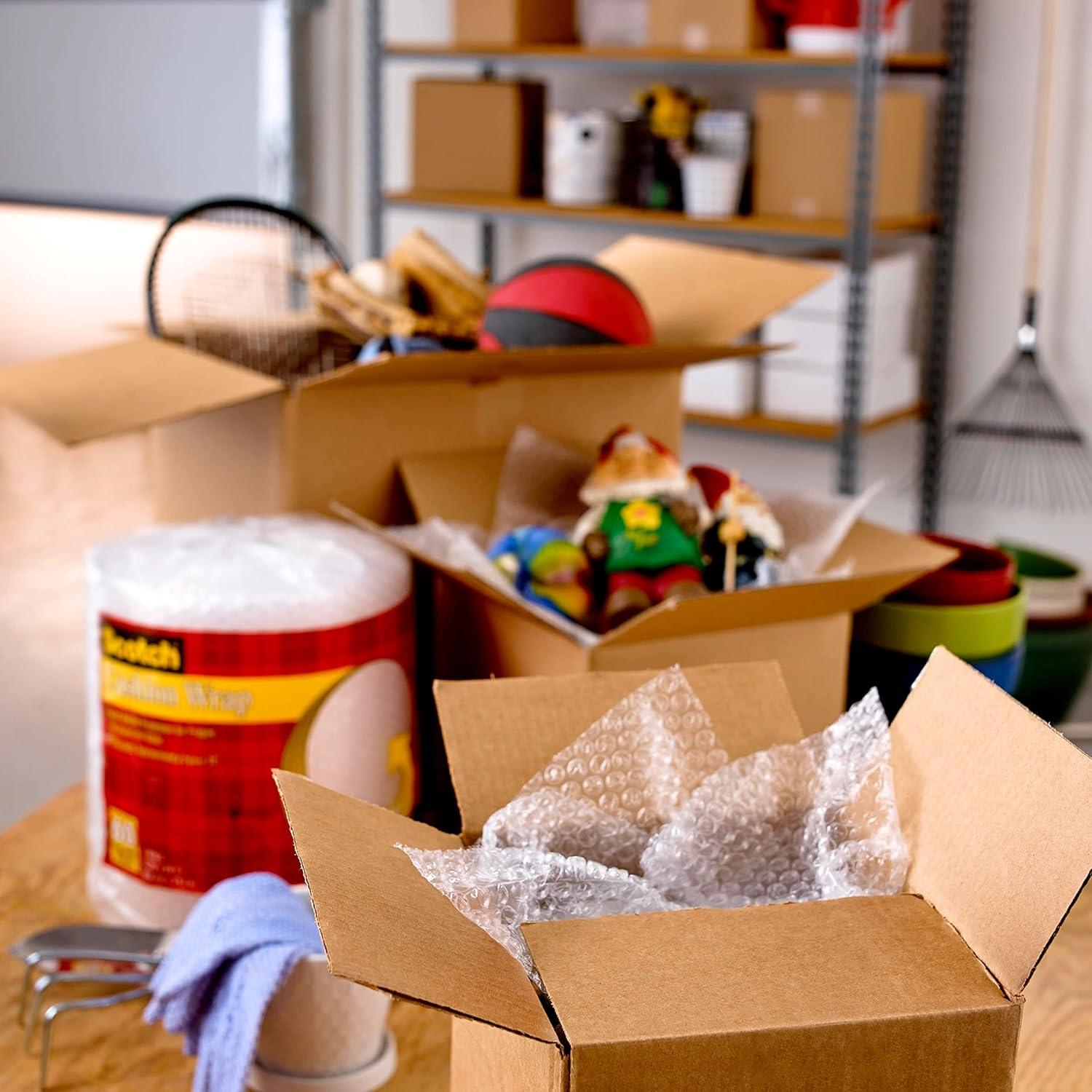 imageScotch Tough Grip Moving Packing Tape Clear Moving Tape That Secures Boxes up to 80 Pounds 188 in x 382 yd 2 Tape Rolls