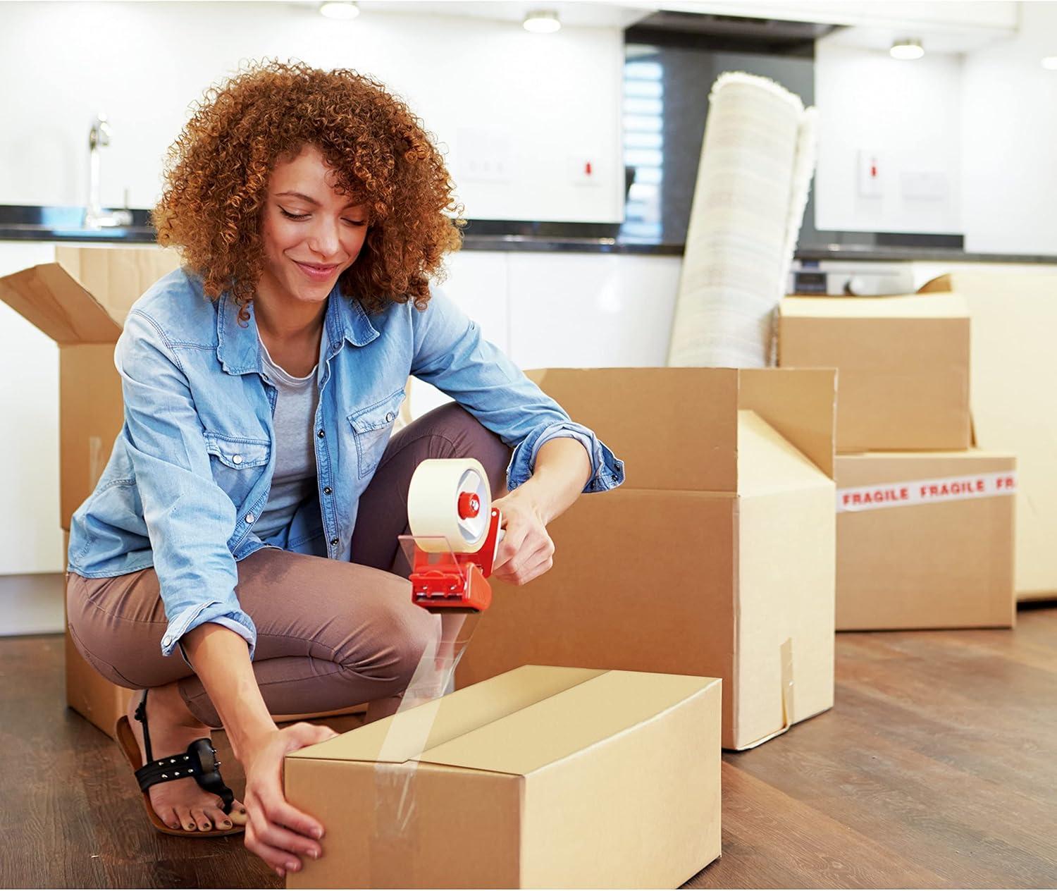 imageScotch Tough Grip Moving Packing Tape Clear Moving Tape That Secures Boxes up to 80 Pounds 188 in x 382 yd 3 Tape Rolls3 Rolls