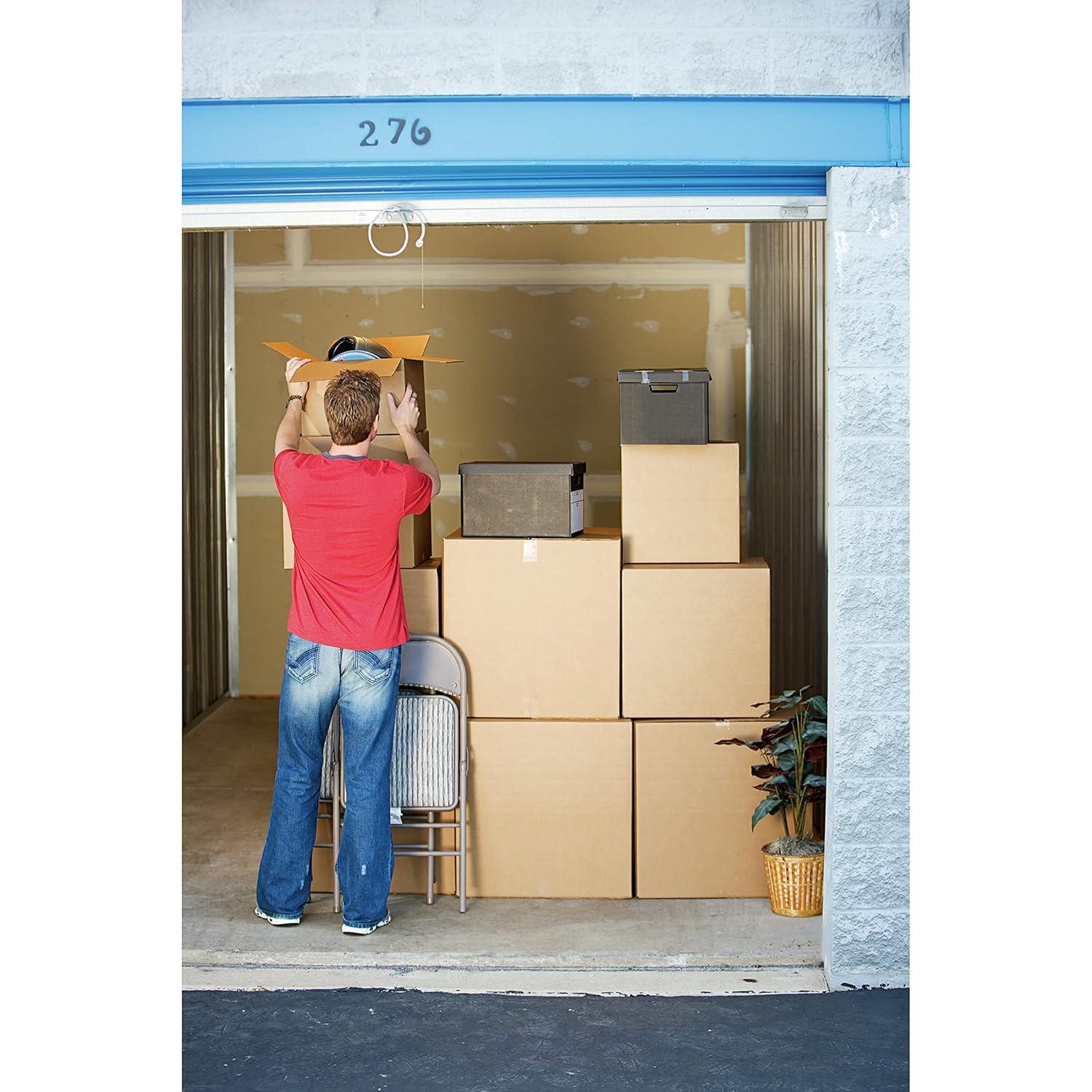 imageScotch Tough Grip Moving Packing Tape Clear Moving Tape That Secures Boxes up to 80 Pounds Holiday Shipping Tape for Large Boxes 188 in x 546 yd 1 Tape Roll1 Roll