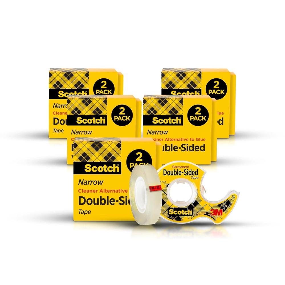 imageScotch Double Sided Tape 12 in x 500 in Permanent 2 BoxesPack 665210 rolls