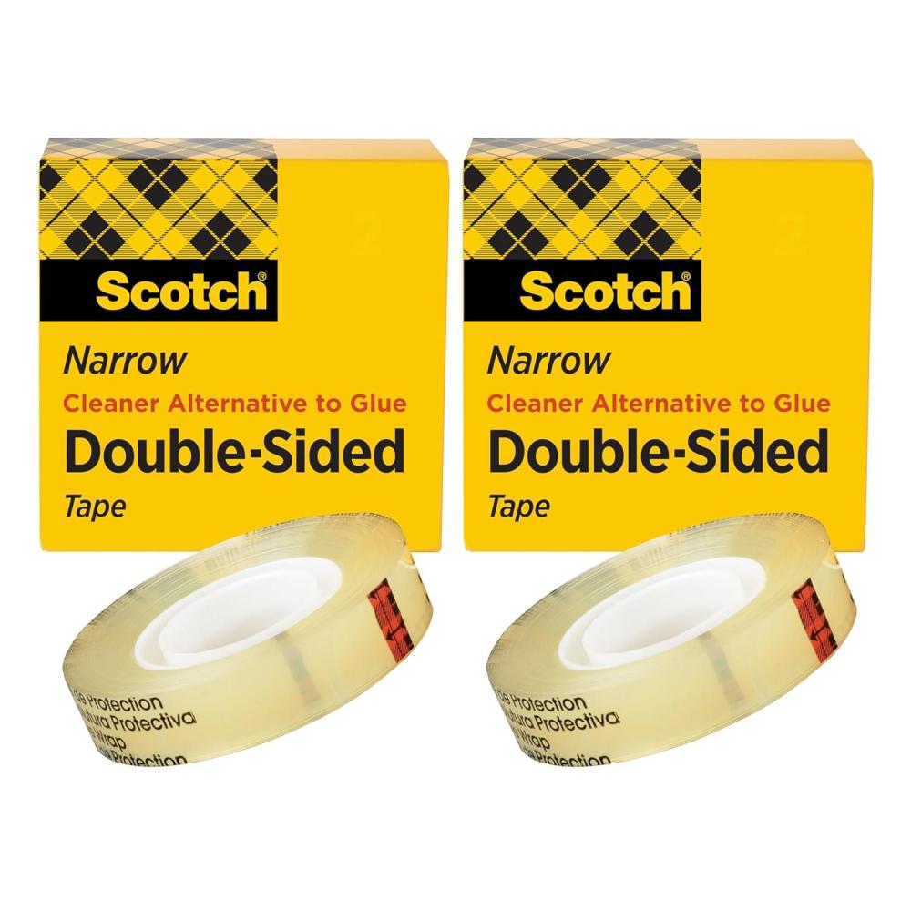 imageScotch Double Sided Tape Office and School Supplies for Arts and Crafts Alternative to Scrapbooking Glue 050 in x 900 in 1 Tape Refill Roll1 Count Pack of 2