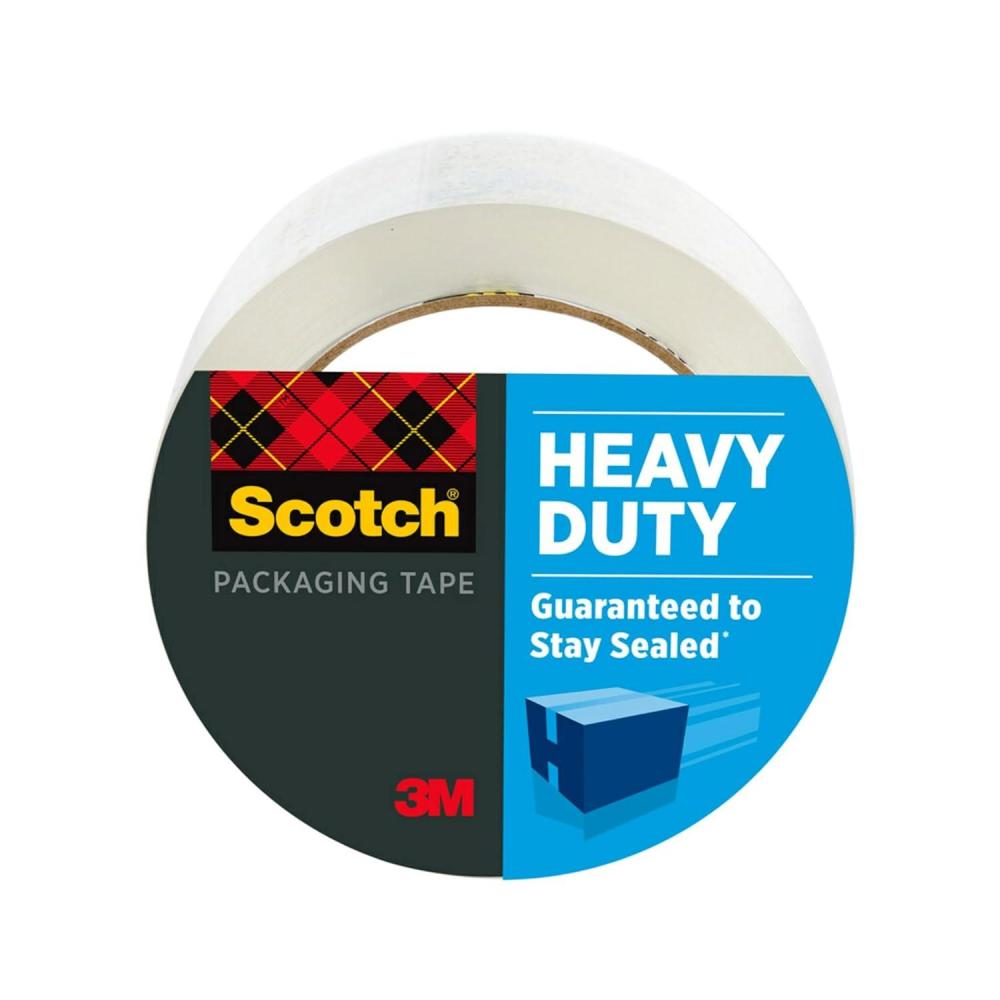 imageScotch Heavy Duty Shipping Packing Tape Clear Shipping and Packaging Supplies 188 in x 546 yd 1 Tape Roll188 x 546 yds