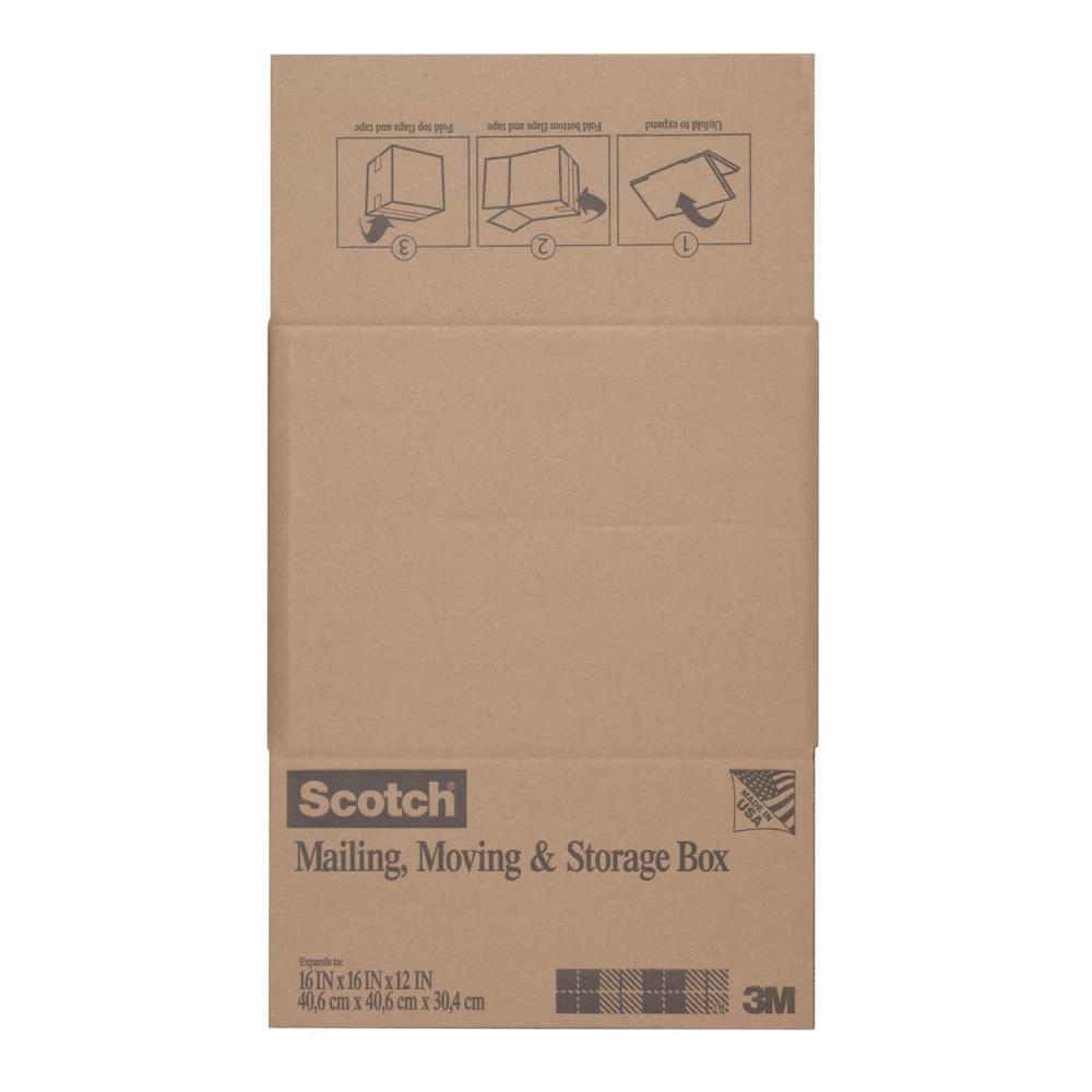 imageScotch Moving and Storage Box 8026MOVSMFB 16 in x 16 in x 12 in 406 cm x 406 cm x 304 cm 6 packs per case