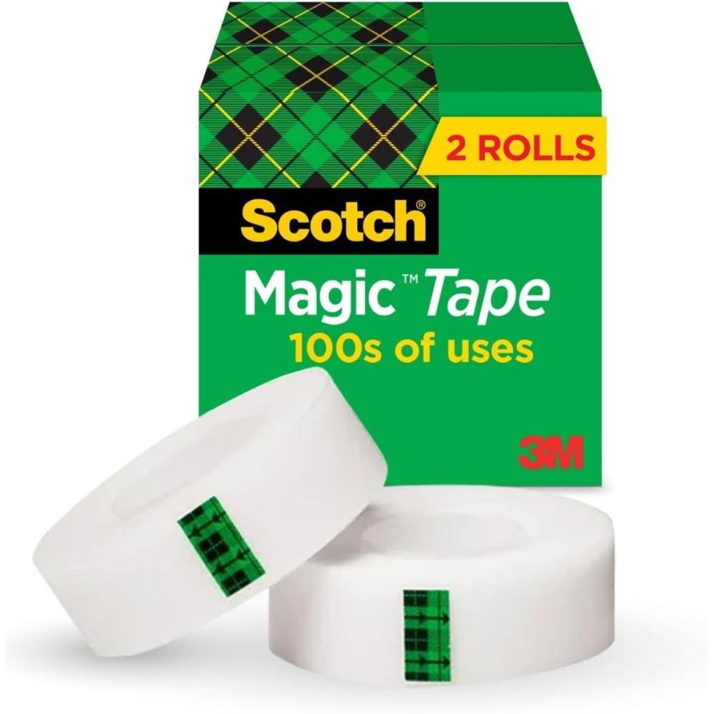 imageScotch Paper Tape Writable Translucent Recyclable Packaging 34 in x 600 in 2 RollsMagic Tape