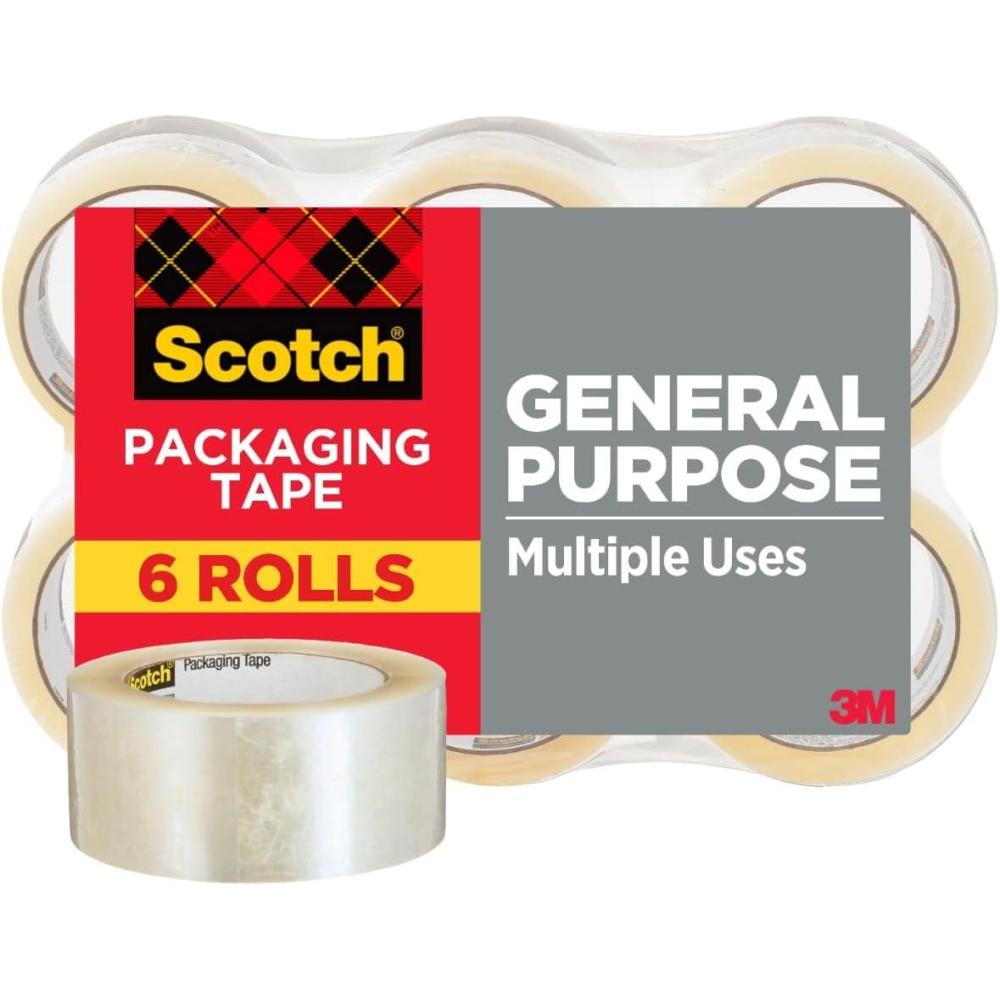 imageScotch Shipping Packaging Tape 188quot x 546 yd 6 Rolls 335066 Rolls