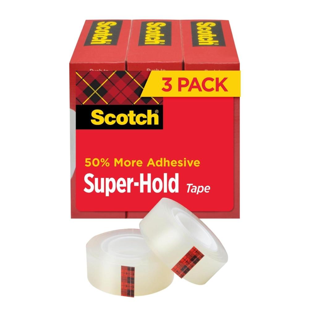 imageScotch SuperHold Tape 6 Rolls Transparent Finish 50 More Adhesive Trusted Favorite 34 x 1000 Inches Boxed 700K63 Rolls