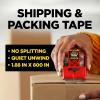 Bundle of Scotch Box Lock Packing Tape, 1.88 in. x 22.2 yd., 6 Tape Rolls with Dispensers + Scotch Cushion Lock Protective Wrap, 12 in x 600 ft.