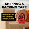 Moving Bundle of Scotch Box Lock Packing Tape, Extreme Grip Moving Tape, 1.88 in. x 22.2 yd., 6 Rolls with Dispensers + Scotch Cushion Wrap, 12 in x 30 ft, 1 Roll(6 Rolls + Cushion Wrap)