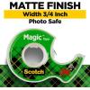 Scotch Magic Tape, 3 Dispensered Rolls, Numerous Applications, Invisible, Clear Tape Engineered for Repairing, 3/4 x 300 Inches