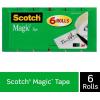 Scotch Magic Tape, 6 Refill Rolls, 3/4 x 1000 Inch (810K6)