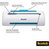Scotch PRO Thermal Laminator and Pouch Bundle, 2 Roller System, Never Jam Technology Automatically Prevents Misfed Items (TL906) with Scotch Thermal Laminating Pouches, 200-Pack (TP3854-200)