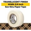 Scotch Paper Tape, Writable, Translucent, Recyclable Packaging, 3/4 in x 600 in, 2 Rolls(Paper Tape)