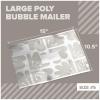Scotch Poly Bubble Mailers, Assorted Green Designs, Size 2 Small, 8.5 in x 11 in, 12 Mailers(Taupe)