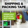 Scotch Sure Start Shipping Packaging Tape 1.88 x 54.6 yd Designed for Packing Shipping and Mailing Quiet Unwind No Splitting or Tearing 3 Core Clear 2 Rolls (3450-2)(1 Roll)