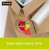 Scotch Sure Start Shipping Packaging Tape, 1.88″x 38.2 yd, Designed for Packing, Shipping and Mailing, Quiet Unwind, No Splitting or Tearing, 1.5″ Core, Clear, 1 Dispensered Roll(1 Roll)