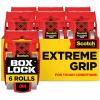 Scotch Box Lock Packing Tape, Clear, Extreme Grip Box Packaging Tape for Shipping and Mailing, 1.88 in. x 22.2 yd., 6 Rolls with Dispensers(6 Rolls)