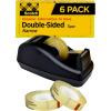 Scotch Double Sided Tape with Deluxe Desktop Tape Dispenser, 1/2 in x 900 in, 1 Dispenser and 6 Refill Rolls/Pack (665-6PKC40)(1/2 x 900 in (Pack of 12))