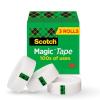 Scotch Magic Tape, 3 Rolls, Numerous Applications, Invisible, Engineered for Repairing, 3/4 x 1000 Inches, Boxed(3 Rolls)