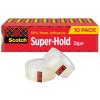 Scotch Super-Hold Tape, 6 Rolls, Transparent Finish, 50% More Adhesive, Trusted Favorite, 3/4 x 1000 Inches, Boxed (700K6)(10 Rolls)