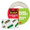 Scotch Sure Start Shipping Packaging Tape 1.88 x 54.6 yd Designed for Packing Shipping and Mailing Quiet Unwind No Splitting or Tearing 3 Core Clear 2 Rolls (3450-2)(1 Roll)