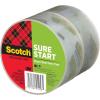 Scotch Sure Start Shipping Packaging Tape 1.88 x 54.6 yd Designed for Packing Shipping and Mailing Quiet Unwind No Splitting or Tearing 3 Core Clear 2 Rolls (3450-2)(2 Rolls)