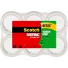 Scotch Tough Grip Moving Packing Tape, Clear, Moving Tape That Secures Boxes up to 80 Pounds, 1.88 in. x 38.2 yd., 3 Tape Rolls(6 Rolls)