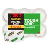 Scotch Tough Grip Moving Packing Tape, Clear, Moving Tape That Secures Boxes up to 80 Pounds, 1.88 in. x 43.7 yd., 6 Tape Rolls(6 Rolls)