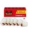 Scotch Transparent Tape, Clear Tape Engineered for Office and Home Use, 1 Inch Core 3/4 in x 1000 in, 3 Boxes(6 Rolls)