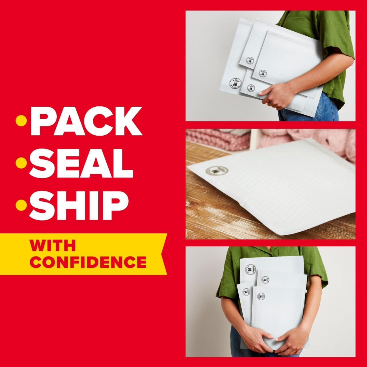 imageScotch Poly Bubble Mailer White Size 5 Large 105 in x 15 in 4 MailersSize 0