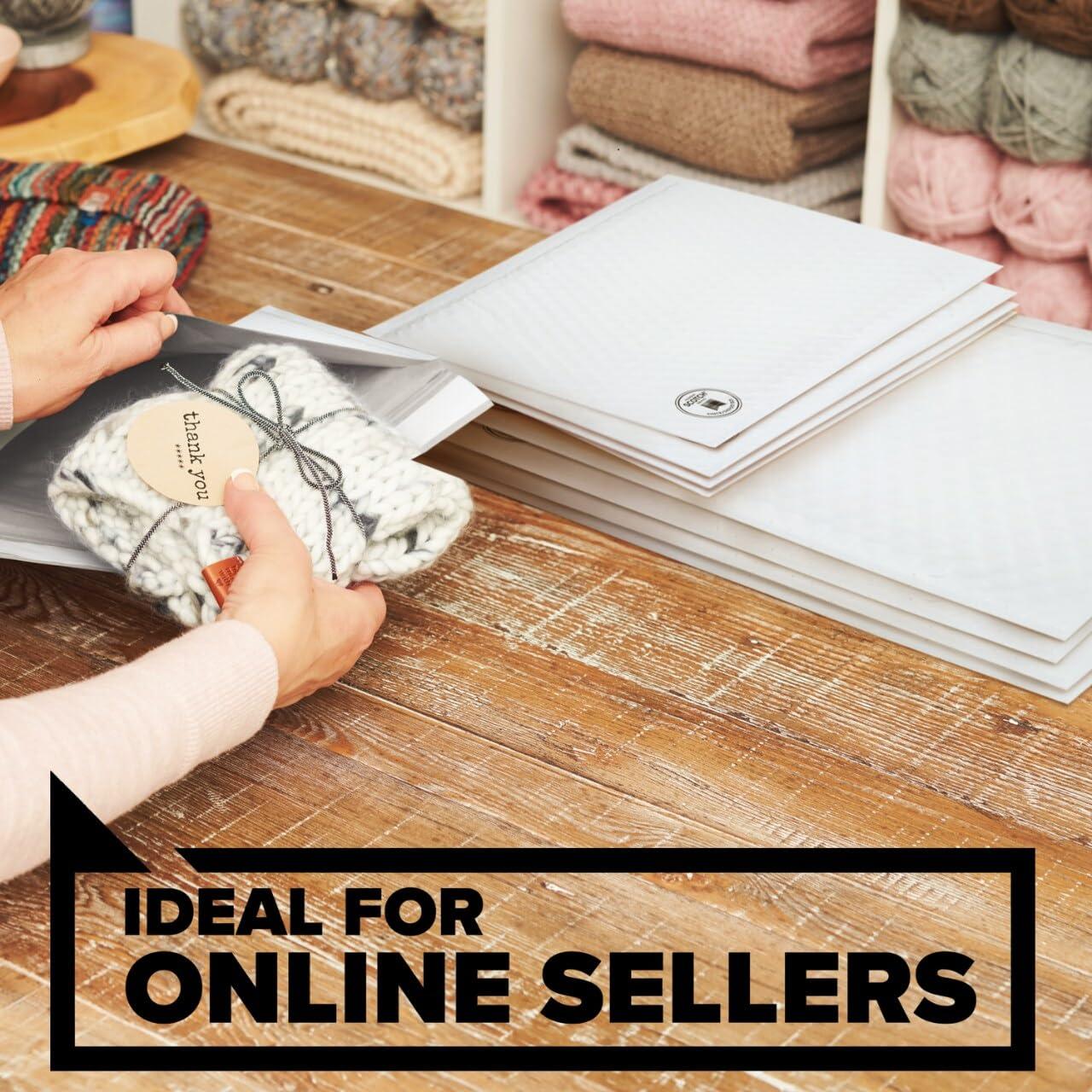 imageScotch Poly Bubble Mailer White Size 5 Large 105 in x 15 in 4 MailersSize 5