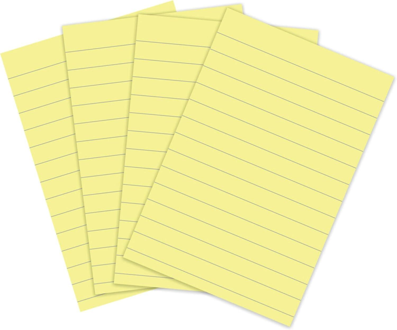 imagePostit 100 Recycled Paper Super Sticky Notes Lined 4 in x 6 in 4 Pads 45 Sheets per Pad Wanderlust Pastels School Supplies and Office ProductsCanary Yellow