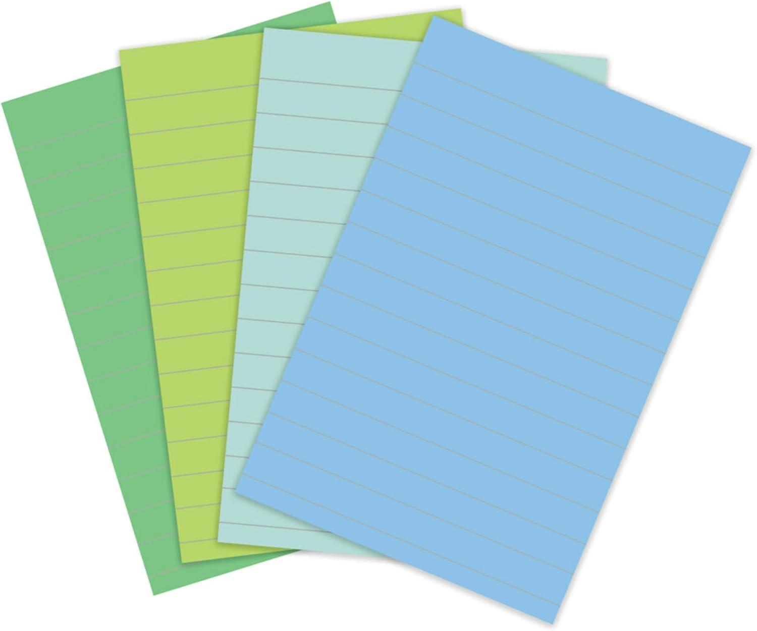 imagePostit 100 Recycled Paper Super Sticky Notes Lined 4 in x 6 in 4 Pads 45 Sheets per Pad Wanderlust Pastels School Supplies and Office ProductsOasis